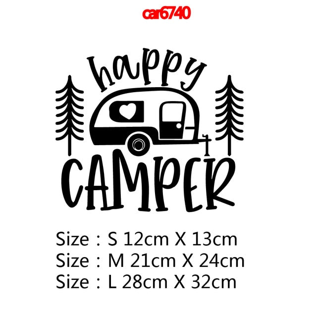 Creative Camping Car Sticker For Car Window Vinyl Decals Car Styling Self Adhesive Emblem Car Decoration Stickers