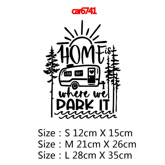 Creative Camping Car Sticker For Car Window Vinyl Decals Car Styling Self Adhesive Emblem Car Decoration Stickers