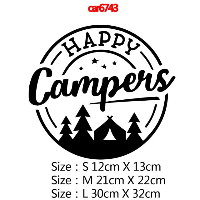 Creative Camping Car Sticker For Car Window Vinyl Decals Car Styling Self Adhesive Emblem Car Decoration Stickers