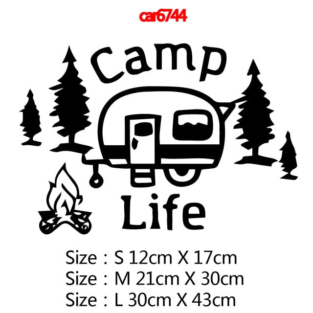 Creative Camping Car Sticker For Car Window Vinyl Decals Car Styling Self Adhesive Emblem Car Decoration Stickers