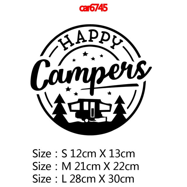 Creative Camping Car Sticker For Car Window Vinyl Decals Car Styling Self Adhesive Emblem Car Decoration Stickers