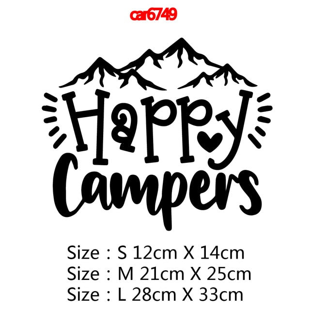 Creative Camping Car Sticker For Car Window Vinyl Decals Car Styling Self Adhesive Emblem Car Decoration Stickers