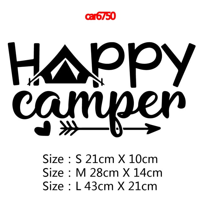 Creative Camping Car Sticker For Car Window Vinyl Decals Car Styling Self Adhesive Emblem Car Decoration Stickers