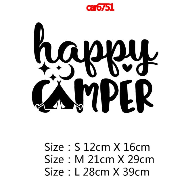 Creative Camping Car Sticker For Car Window Vinyl Decals Car Styling Self Adhesive Emblem Car Decoration Stickers
