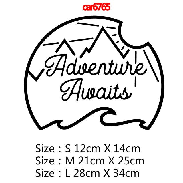 Fashion Mountains ADVENTURE Car Stickers And Decals Vinyl Car-Styling Art For Car Decal Windshield Waterproof Atuo Accessories