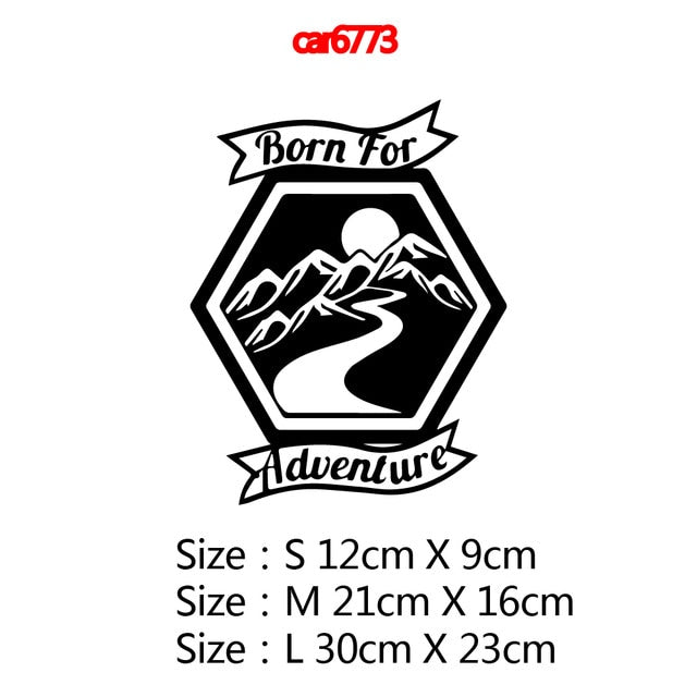 Fashion Mountains ADVENTURE Car Stickers And Decals Vinyl Car-Styling Art For Car Decal Windshield Waterproof Atuo Accessories