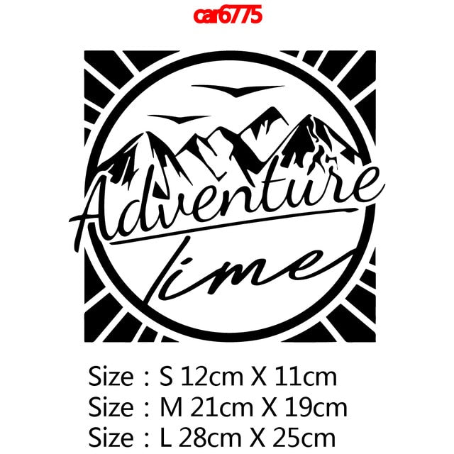 Fashion Mountains ADVENTURE Car Stickers And Decals Vinyl Car-Styling Art For Car Decal Windshield Waterproof Atuo Accessories