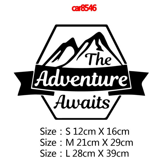 Fashion Mountains ADVENTURE Car Stickers And Decals Vinyl Car-Styling Art For Car Decal Windshield Waterproof Atuo Accessories