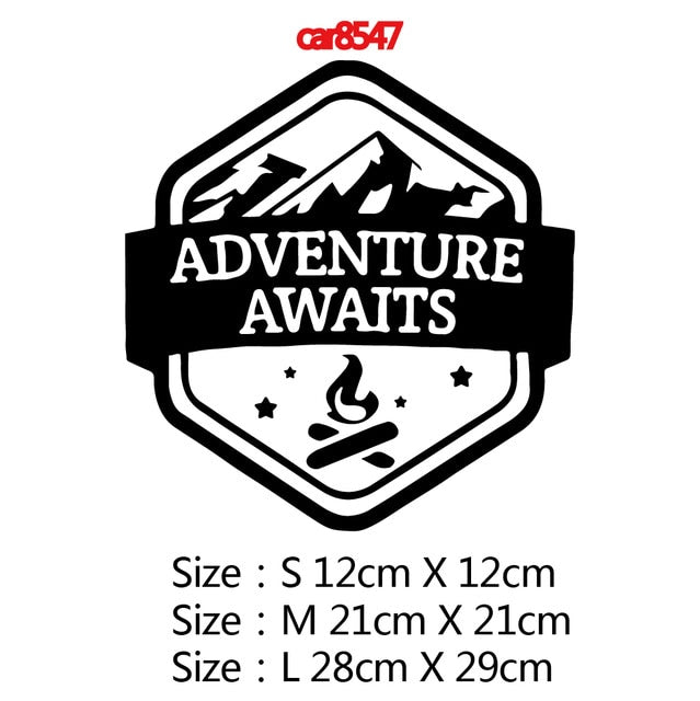 Fashion Mountains ADVENTURE Car Stickers And Decals Vinyl Car-Styling Art For Car Decal Windshield Waterproof Atuo Accessories
