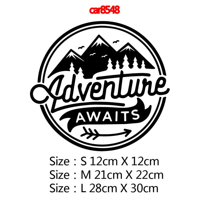 Fashion Mountains ADVENTURE Car Stickers And Decals Vinyl Car-Styling Art For Car Decal Windshield Waterproof Atuo Accessories