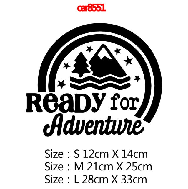 Fashion Mountains ADVENTURE Car Stickers And Decals Vinyl Car-Styling Art For Car Decal Windshield Waterproof Atuo Accessories