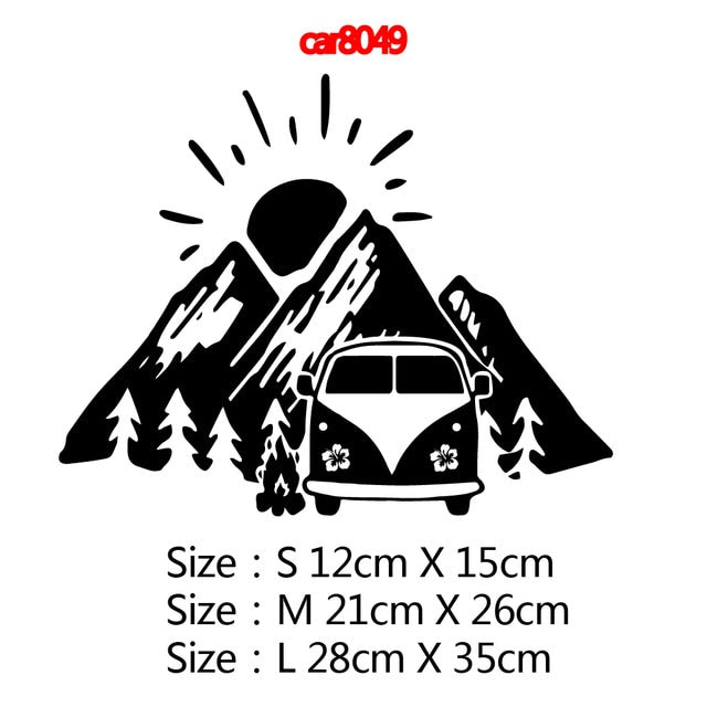 Hot Sale Mountain Car Sticker Fashion Vinyl Decal For Car Door Window Decoration Car Accessories