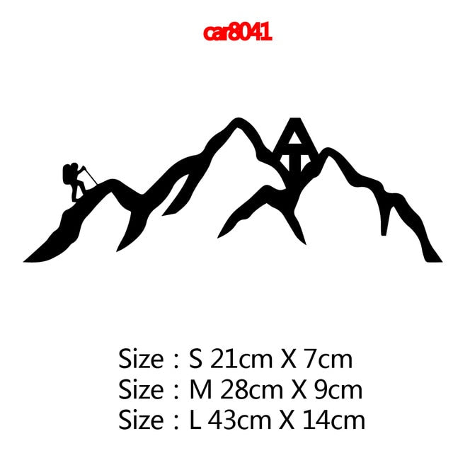 Hot Sale Mountain Car Sticker Fashion Vinyl Decal For Car Door Window Decoration Car Accessories