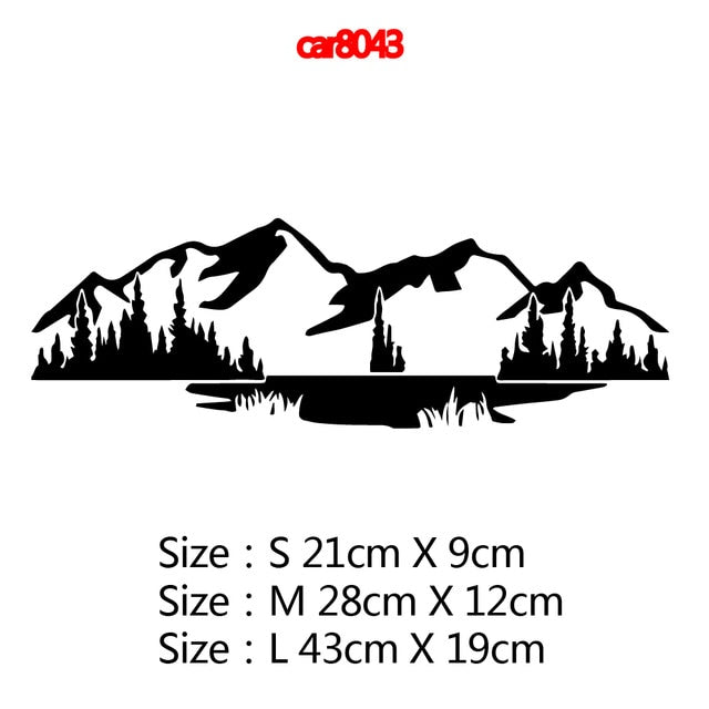 Hot Sale Mountain Car Sticker Fashion Vinyl Decal For Car Door Window Decoration Car Accessories