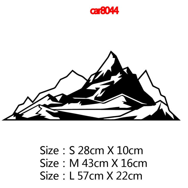 Hot Sale Mountain Car Sticker Fashion Vinyl Decal For Car Door Window Decoration Car Accessories