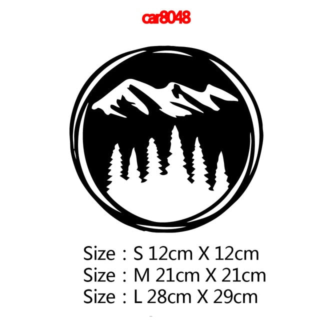 Hot Sale Mountain Car Sticker Fashion Vinyl Decal For Car Door Window Decoration Car Accessories