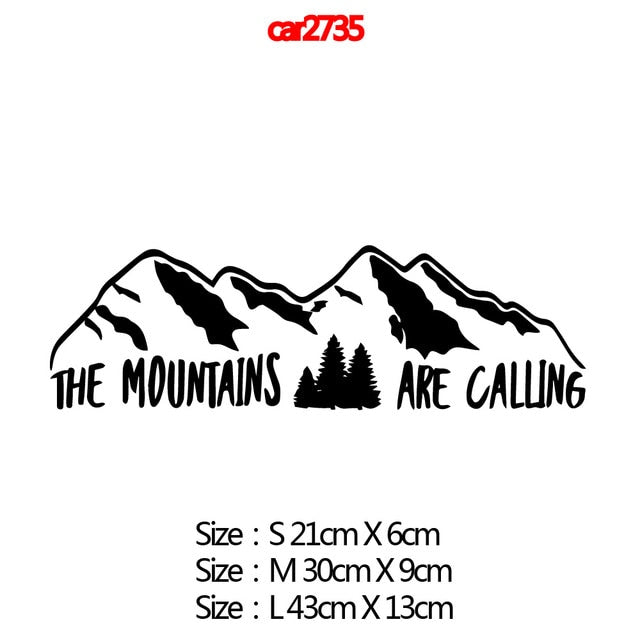 Hot Sale Mountain Car Sticker Fashion Vinyl Decal For Car Door Window Decoration Car Accessories